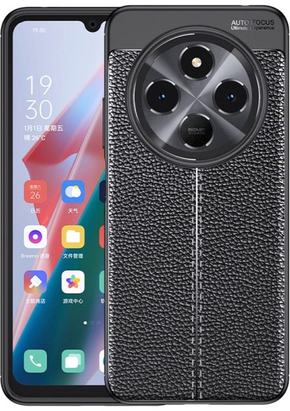 Xiaomi Redmi 14C Kılıf Niss Deri Desen Silikon + Ekran Koruyucu