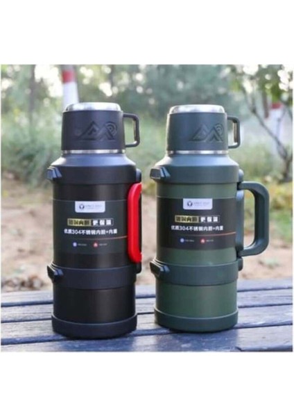 Paslanmaz Çelik 2,5 Litre Termos 48 Saat Sıcak 72 Saat Soğuk Seyahatte Kampta Piknikte