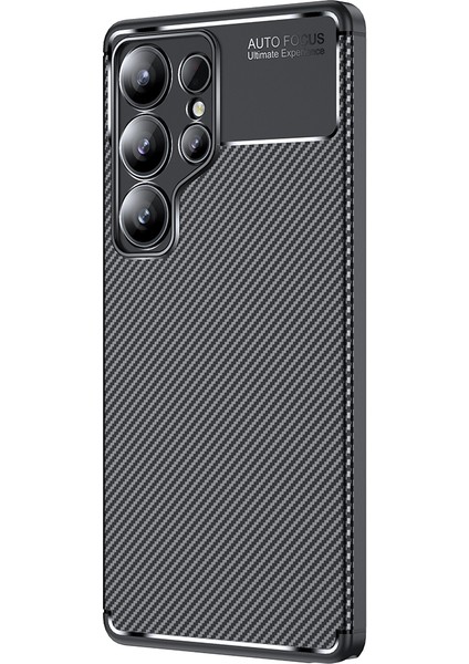 Samsung Galaxy S25 Ultra Kılıf Negro Karbon Fiber Desen Silikon