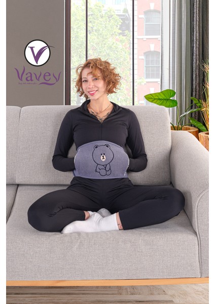 Özel Gün Kemeri Bel-Diz-Omuz-Boyun Ağrılarılarına Son Termojel Hediyeli Kemer Ayıcık Antrasit Renk