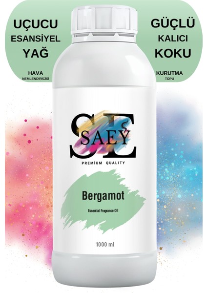 Bergamot Esansiyel Uçucu Koku Yağ Buhurdanlık Yağı Difüzör Esansı Hobi Esans 1000ML