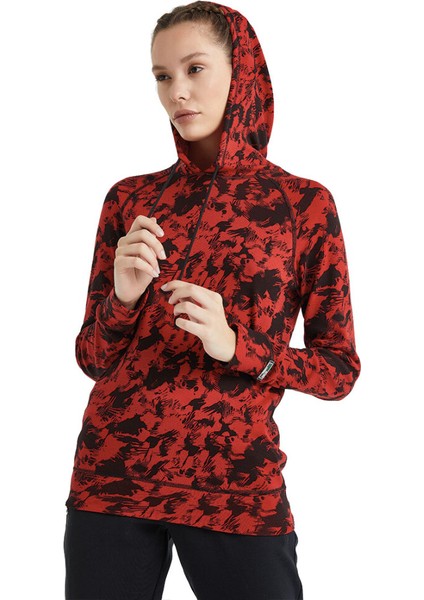 Kadın Termal Kapşonlu Sweatshirt 2. Seviye 6194 - Kırmızı modelleri