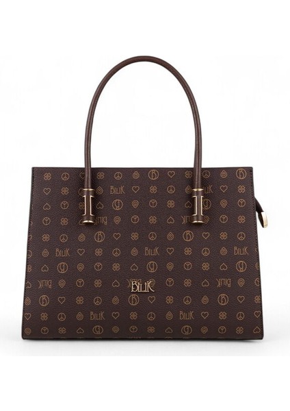 Monogram Kahve Kadın El Çantası Riv 138-MN