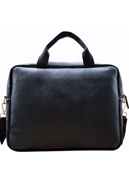 15.6 Inç Laptop Çantası & Evrak Çantası Unisex 39X30X4 Cm. Vegan Deri Siyah fiyatları