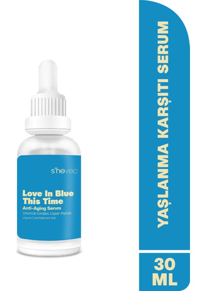 Love In Blue This Time - Nemlendirici, Onarıcı, Anti-Aging, Buffet Copper + Ceramide serum