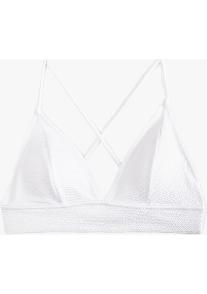 Arkası Çapraz Askılı Bağlama Detaylı Bralet Bikini Üstü