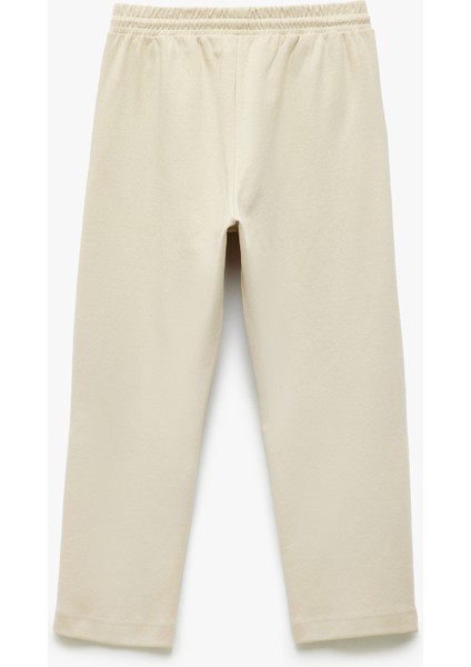 Pamuklu Cep Detaylı Nervürlü Beli Bağcıklı Eşofman Altı fırsatları