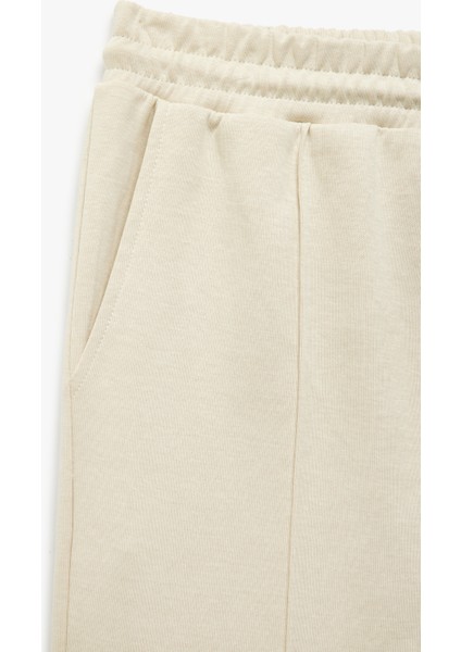 Pamuklu Cep Detaylı Nervürlü Beli Bağcıklı Eşofman Altı indirimleri