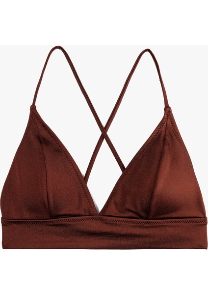 Arkası Çapraz Askılı Bağlama Detaylı Bralet Bikini Üst