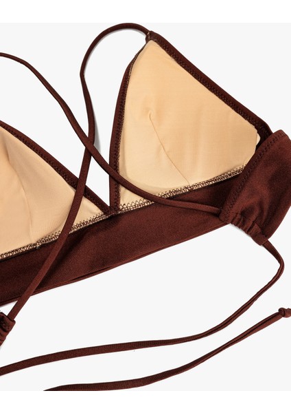 Arkası Çapraz Askılı Bağlama Detaylı Bralet Bikini Üst fiyatları