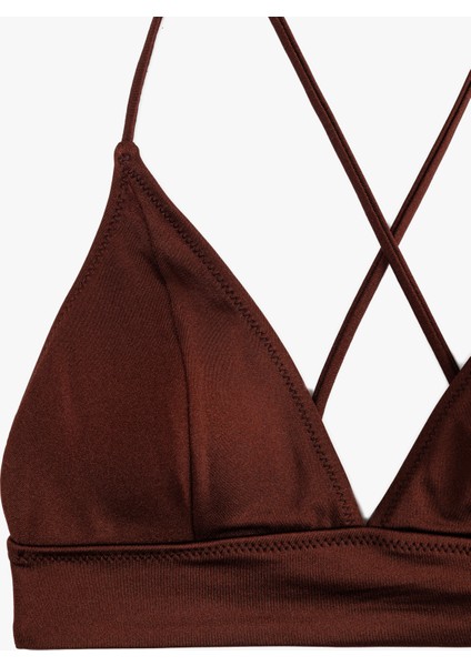 Arkası Çapraz Askılı Bağlama Detaylı Bralet Bikini Üst modelleri