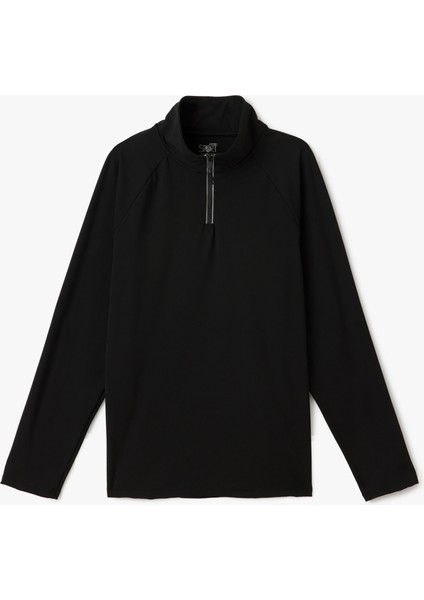Uzun Kollu Yarım Fermuarlı Dik Yaka Spor Sweatshirt