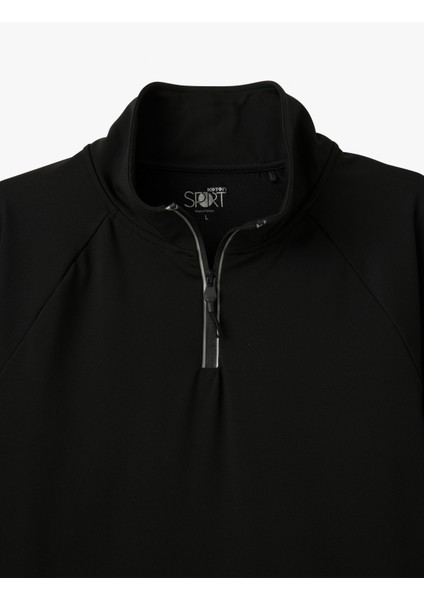 Uzun Kollu Yarım Fermuarlı Dik Yaka Spor Sweatshirt modelleri