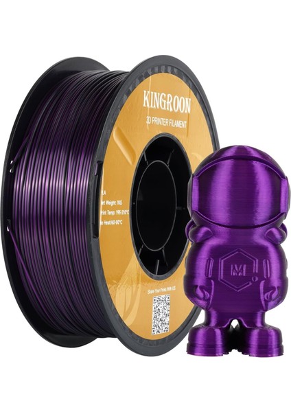 Çift Renk Silk PLA Filament - Siyah & Kırmızı Gül - 1.75MM - 1kg