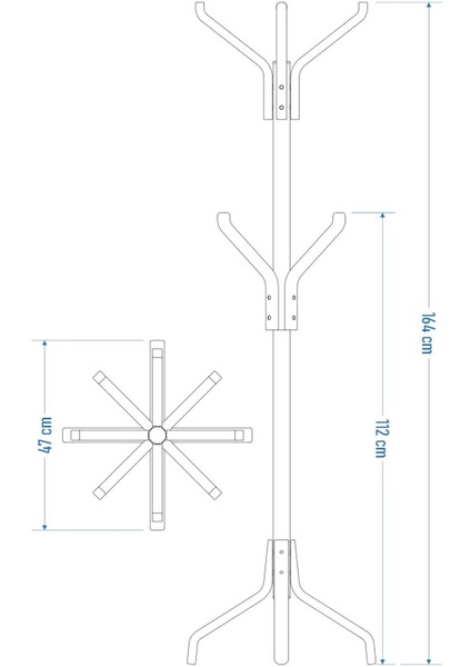 Vesti Ahşap Kestane Ayaklı Metal Portmanto Elbise Askılığı modelleri