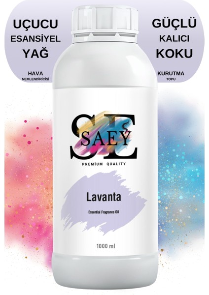 Lavanta Esansiyel Uçucu Koku Yağ Buhurdanlık Yağı Difüzör Esansı Hobi Esans 1000ml