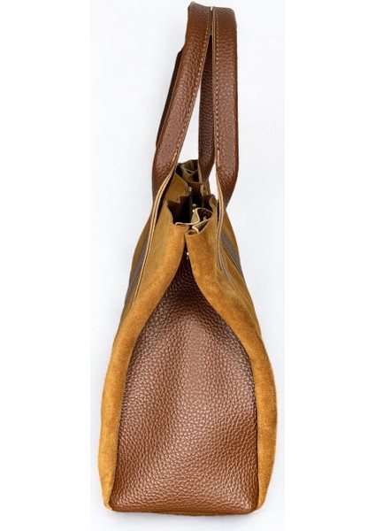 Kadın Leopar Desenli Hakiki Süet Deri El ve Omuz Çantası modelleri