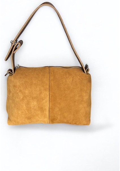 Kadın Hakiki Süet Deri Kahverengi El ve Omuz Çantası fiyatları
