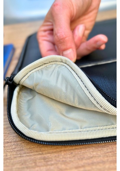 13 - 14 Inç Fermuar Cepli iPad Tablet Kılıfı, Macbook Air-Pro, Galaxy, Lenovo Papatya Desenli Siyah modelleri