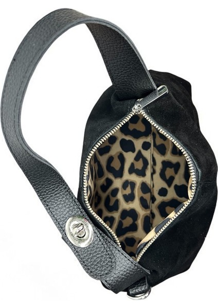 Kadın Hakiki Süet Deri Siyah Renkli El ve Omuz Çantası fırsatları