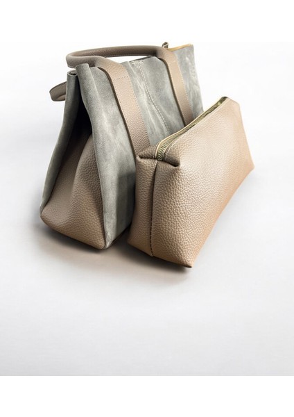 Kadın Gri Renkli Hakiki Süet Deri El ve Omuz Çantası fiyatları
