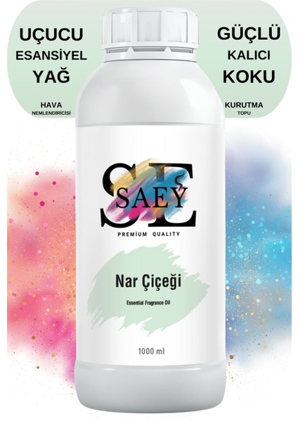 Nar Çiçeği Esansiyel Uçucu Koku Yağ Buhurdanlık Yağı Difüzör Esansı Hobi Esans 1000ml