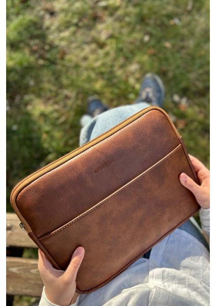 Tablet Kılıf Coffee Ipad, Galaxy, Lenovo, Huaweı 11 Inç 31,5X23X2 cm Vegan Deri Kılıf Kahve fiyatları