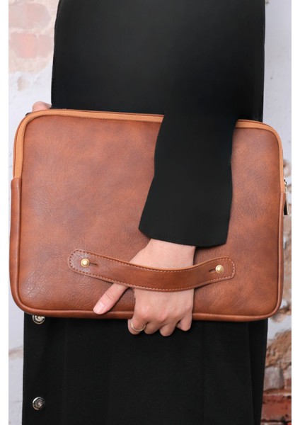 Tablet Kılıf Coffee Ipad, Galaxy, Lenovo, Huaweı 11 Inç 31,5X23X2 cm Vegan Deri Kılıf Kahve modelleri