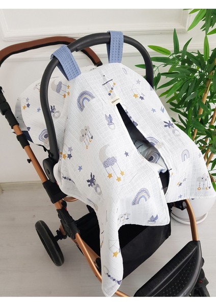 Müslin Pike Çift Kat Puset Örtüsü, Minderli Bebek Çift Kat Kışlık Puset Örtüsü, %100 Pamuklu modelleri