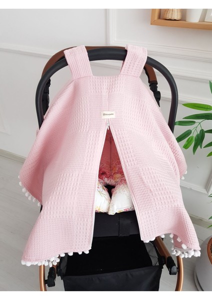 Waffle Pikeli Fermuarlı Bebek Puset Örtüsü ve Çift Taraflı Bebek Puset Minderi fiyatları