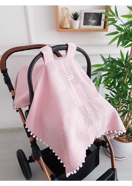 Waffle Pikeli Fermuarlı Bebek Puset Örtüsü ve Çift Taraflı Bebek Puset Minderi indirimleri