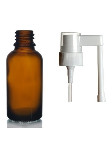 20 ml Kahverengi Ağız Spreyi Başlıklı Cam Şişe,12 Adet