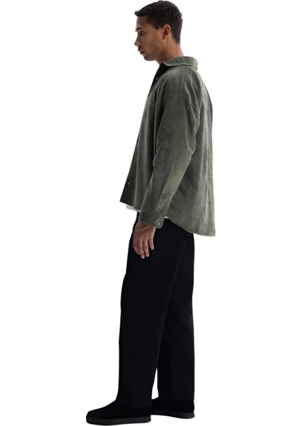 Oversize Kadife Gömlek