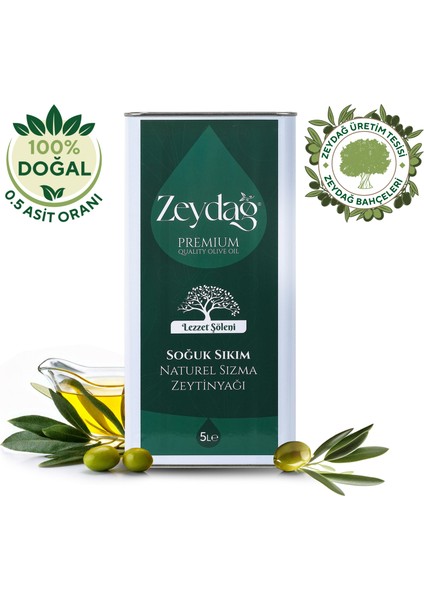 Lezzet Şöleni 5 Lt Soğuk Sıkım Naturel Sızma Zeytinyağı 4'lü Koli fiyatları