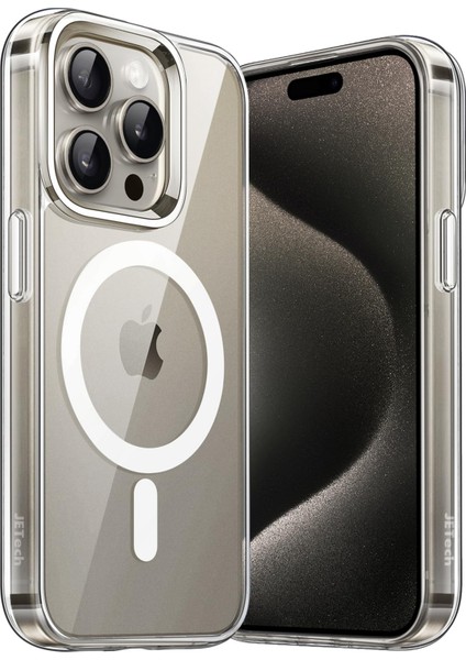 iPhone 15 Pro Max Kılıf Magsafe Wireless Şarj Özellikli Şeffaf Kılıf