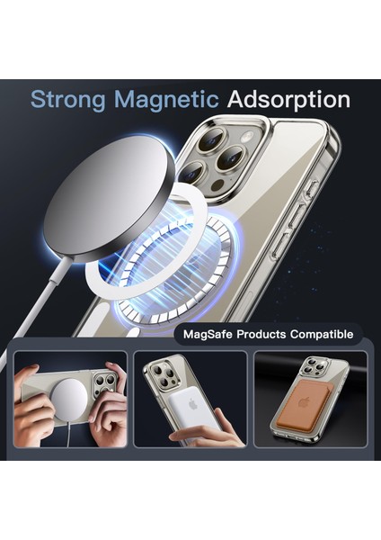 iPhone 15 Pro Max Kılıf Magsafe Wireless Şarj Özellikli Şeffaf Kılıf fırsatları