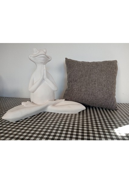 Yogacı Kurbağa Boyanabililir Dekoratif Polyester Biblo