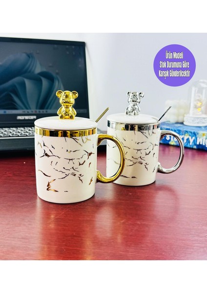 Figürlü ve Mermer Desenli Seramik Kupa