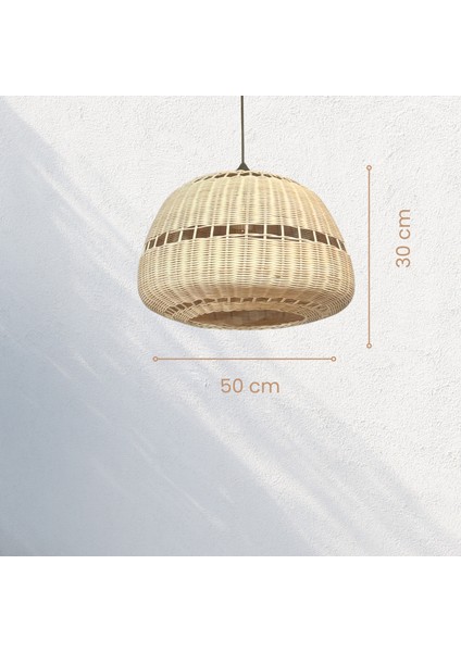 Santo Rattan Bambu Sarkıt Avize 50 cm modelleri