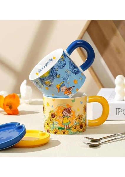 Van Gogh Tasarımlı Seramik Kupa modelleri