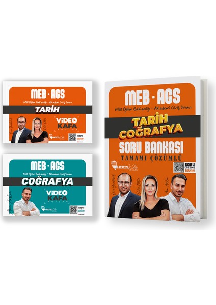 2025 Meb-Ags Tarih-Coğrafya Tamamı Çözümlü Soru Bankası /tarih Video Notlar / Coğrafya Video Notlar 3 Lü Set