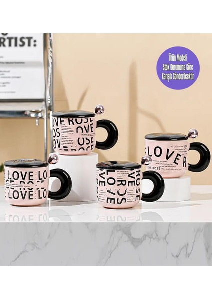 Love Temalı Romantik Seramik Kupa