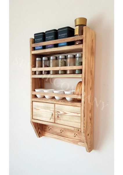 Dekoratif Masif Terek -Mutfak Rafı En 36 x BOY 60 cm -CNTR00167