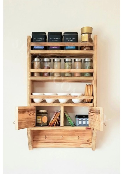 Dekoratif Masif Terek -Mutfak Rafı En 36 x BOY 60 cm -CNTR00167 fiyatları