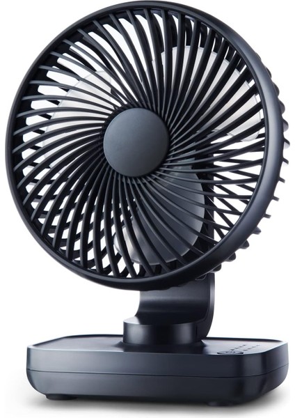 Taşınabilir Pil Fanı, Şarj Edilebilir Masa Fanı: 4 Hız, 90° Dönme, Uzun Çalışma Süresi, Taşınabilir USB Destekli Kişisel Fan (Siyah)