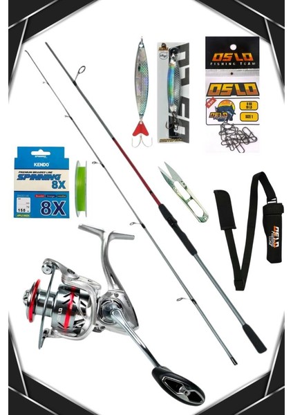 Prime 3000 Oslo Big Bass 240CM 10-40GR 8 Örgü Spin Olta Seti