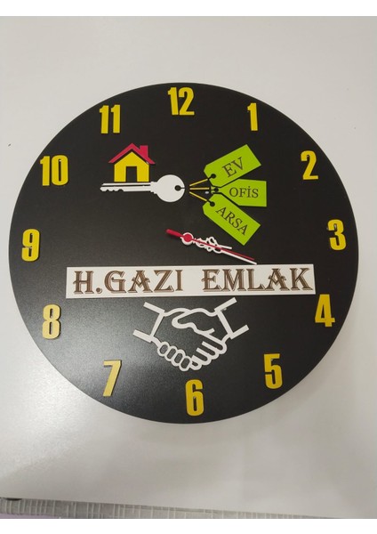 Emlak Ofisi Duvar Saati (Çok Şık Hediye Isim Yazılır) fiyatları