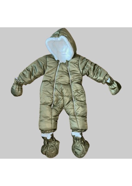Peluş Astarlı Kız Erkek Bebek Astronot Tulum