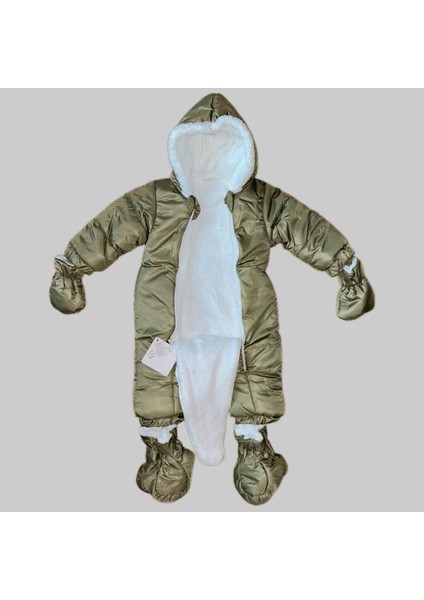 Peluş Astarlı Kız Erkek Bebek Astronot Tulum