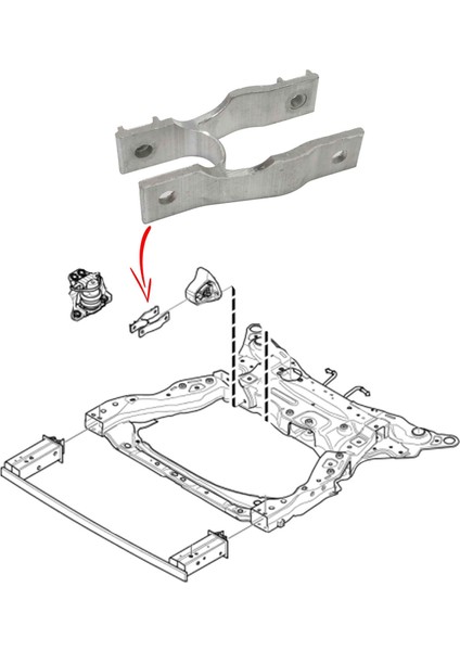Volvo S60 S90 XC90 XC60 Sağ Alt Motor Kulağı Bağlantı Ayağı 32139982